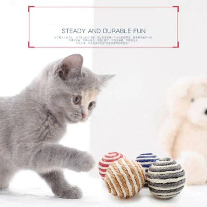 

Cat toy cat catching chewing sisal rope woven ball pet toy