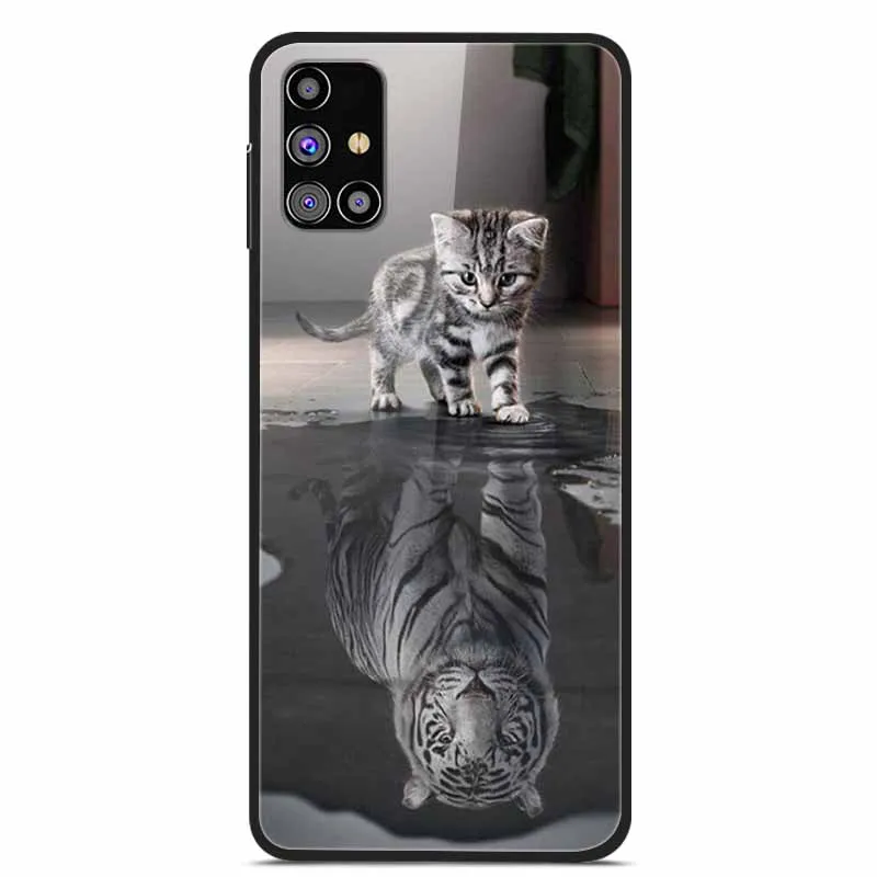 Luxury Tempered Glass Hard Back Cover for Samsung Galaxy - Premium Phone Case Shell
