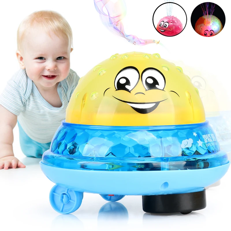 Infant Children Induction Electric Spray Ball Light Play Water Bath Toy Gift new 