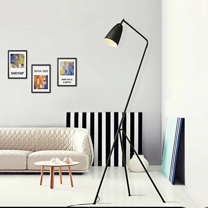 

Floor Lamp Modern Stand Light for Living room Reading Lighting Loft Iron Triangle led Floor Light