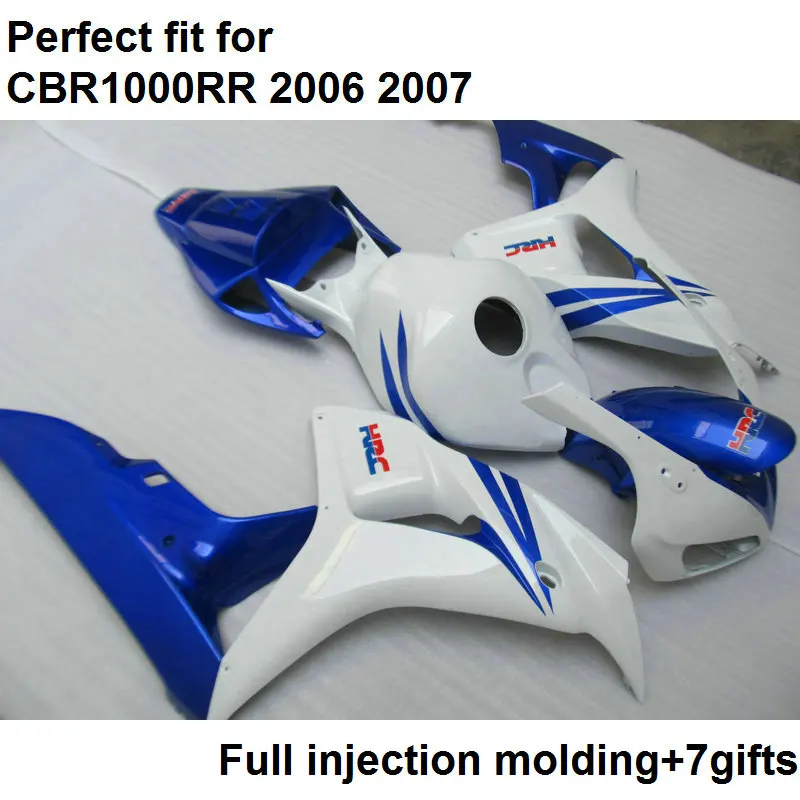 Подходит для Honda CBR1000RR 2006 2007 синие белые обтекатели комплект CBR 1000RR 06 07 SZ07