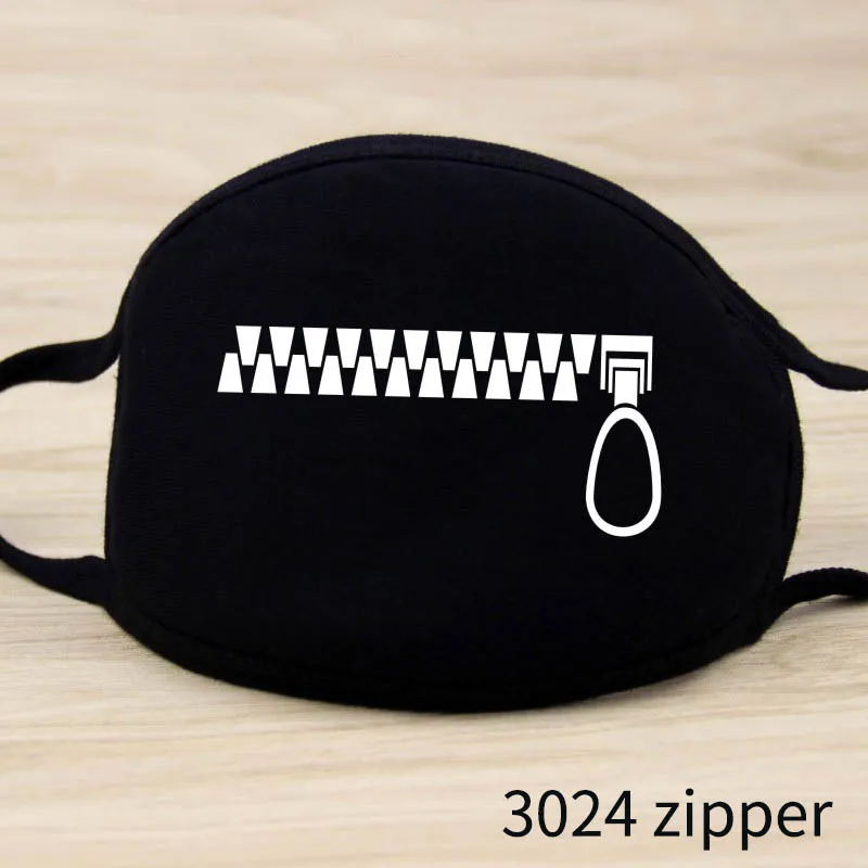 3024 zipper Cotton Dustproof Mouth Face Mask Stop Air Pollution Cartoon Lovely Masks Lucky Bear Women Men Muffle Face Mouth Masks - Цвет: 3024 zipper
