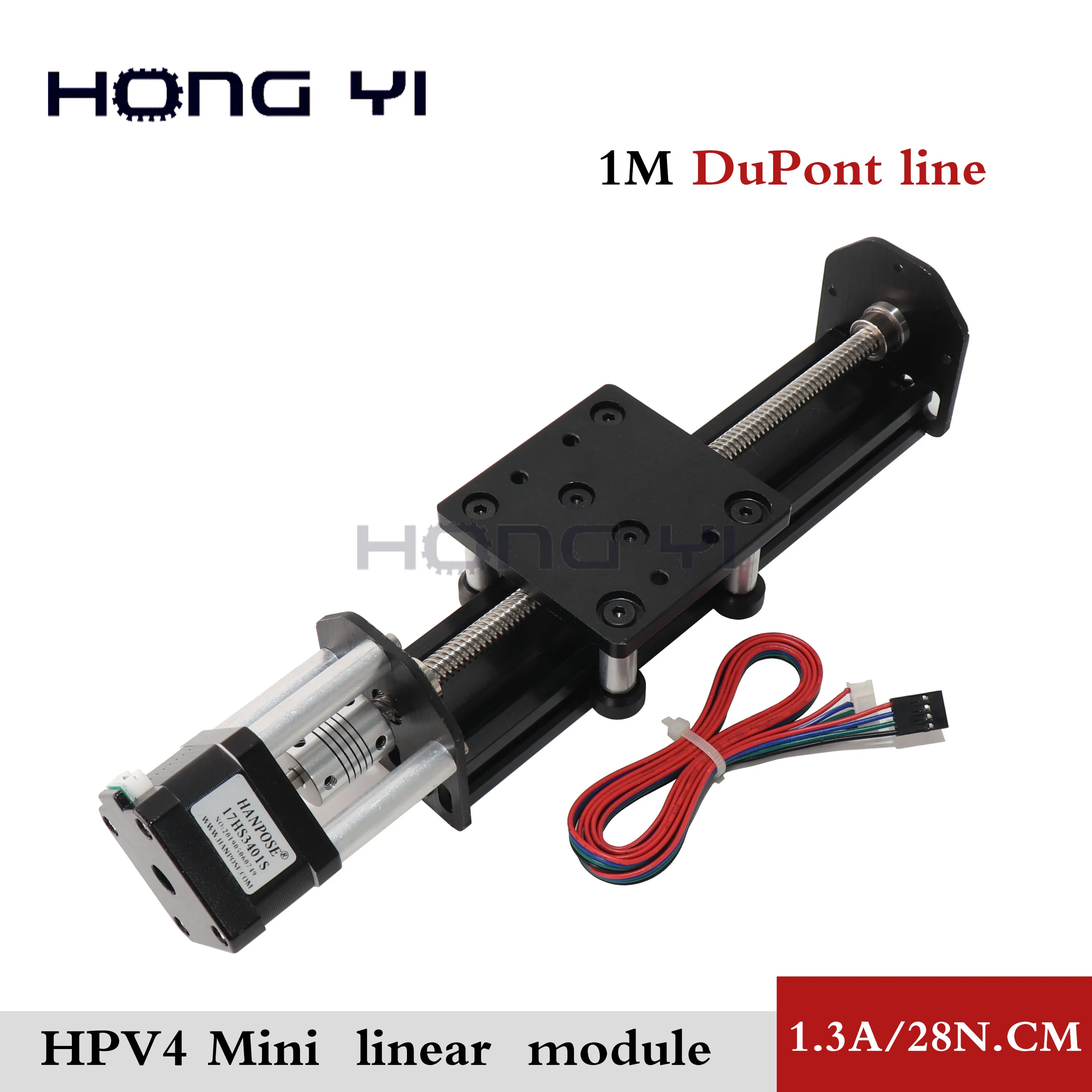 Openbuilds Мини V линейный привод Линейный модуль HPV4 с 42 NEMA 17 шаговый двигатель 17hs3401 1.3A 34 мм для Reprap 3D принтера
