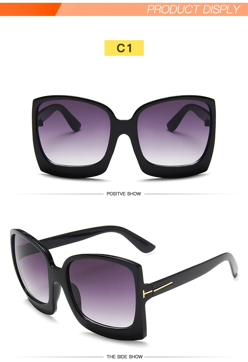 New Fashion Women's Sunglasses 2021 trend Square Sunglasses Female Designer Vintage Retro Sun Glasses For Women Gradient Classic (8)