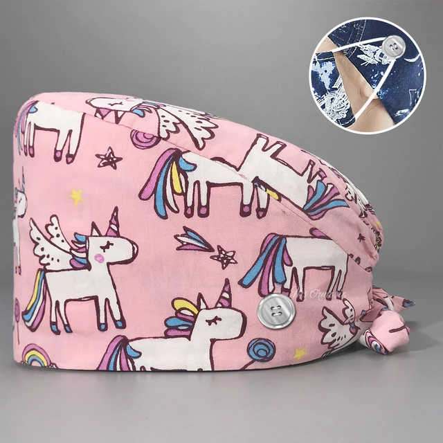 Fashion cotton Cute bird Cartoon print hats adjustable Scrub hat beauty salon nursing cap laboratory pet shop fashion scrub caps 12230