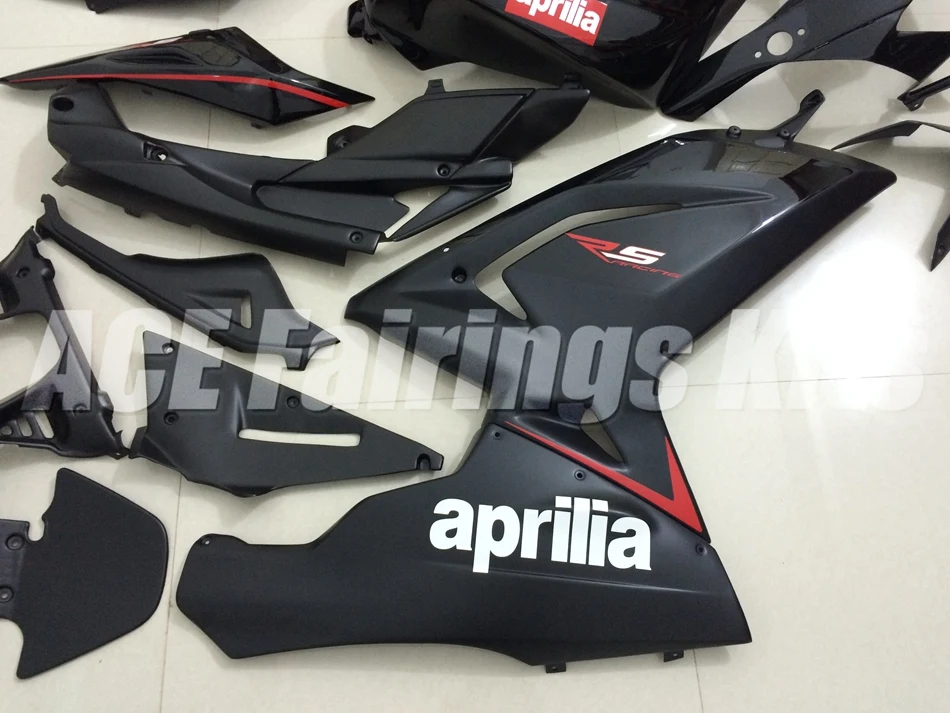 ABS литья под давлением обтекатель комплект подходит для Aprilia RS125 06 07 08 09 10 11 RS4 RSV 125 2006-2011 Обтекатели набор черный цвет