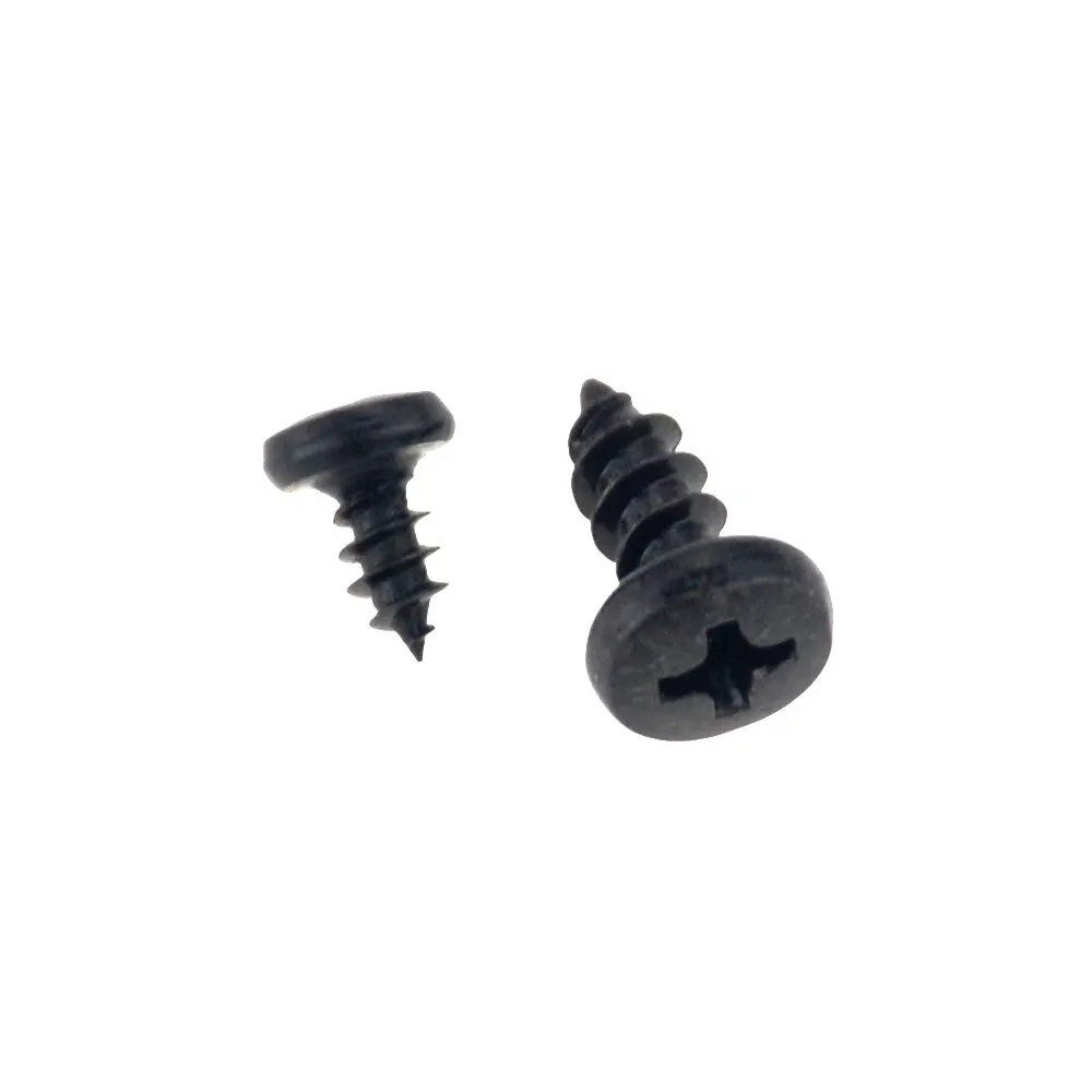 100PCS M2*4 5 6 8 10 Small Black Carbon Steel Cross Phillips Pan Round Head Self Tapping Screw M2x4 M2x6 M2x8 M2x10