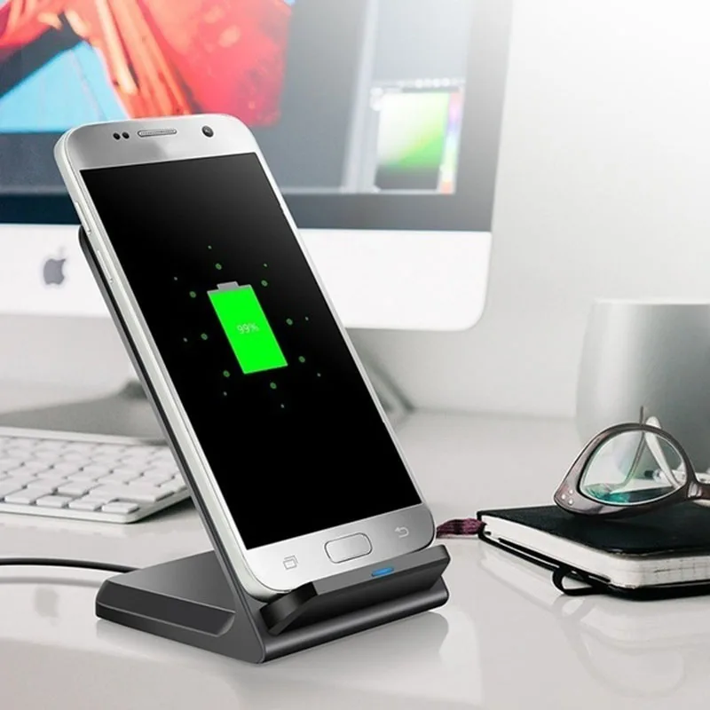 10 Вт Qi Беспроводное зарядное устройство для samsung S10 S9 S8 Note 9 Быстрая Беспроводная зарядная док-станция для iPhone XS MAX XR X 8 Plus USB зарядное устройство