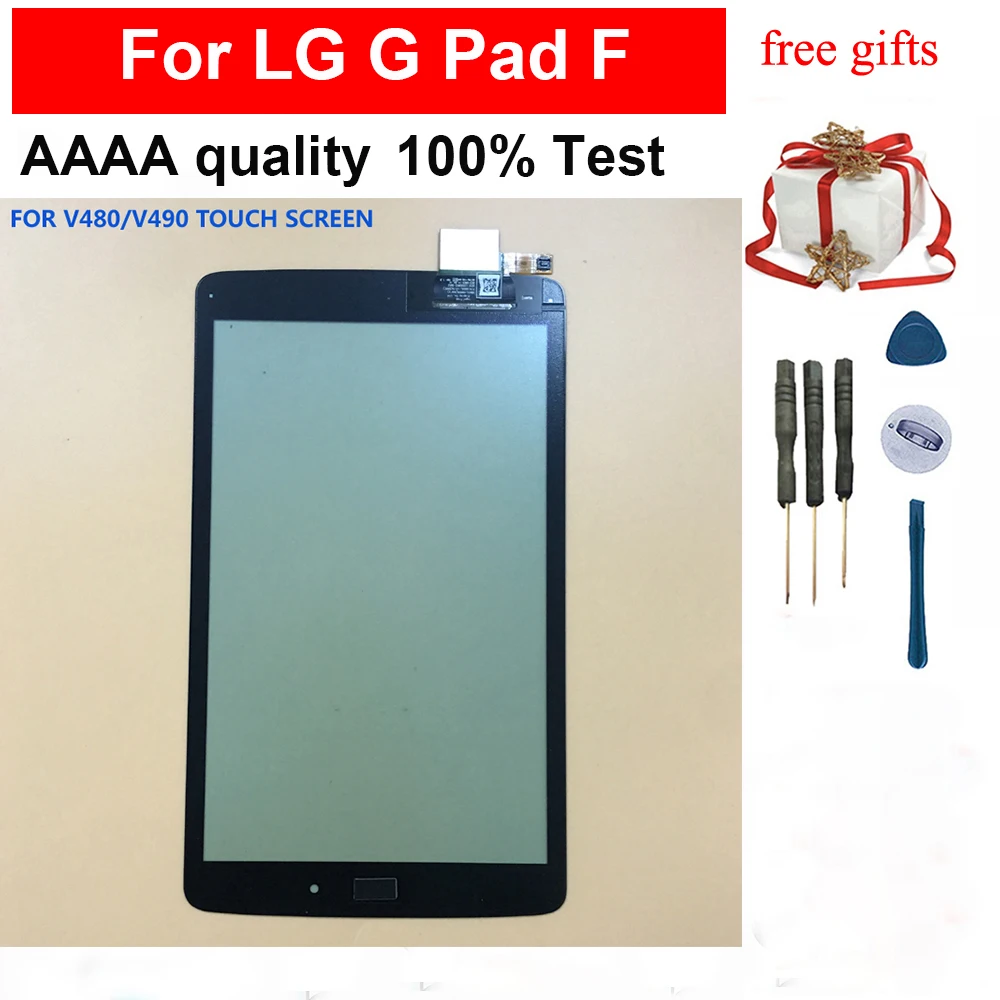 100% тест для LG G Pad F 8 0 V480 V490 Передний сенсорный экран дигитайзер панель Стекло