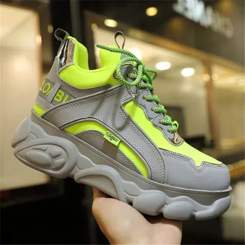 

Genuine Leather Women Shoes luxury Brand 2019 New Mixed colors platform sneakers women fashion Breathable Casual running shoes