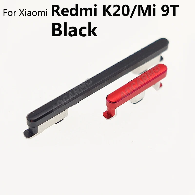 Phone Switch Key Power Volume Control Button Aocarmo For Xiaomi Redmi K20 / Mi 9T / Redmi K30 Power On Off Buttons Volume Up Down Switch Side Key Replacement Part
