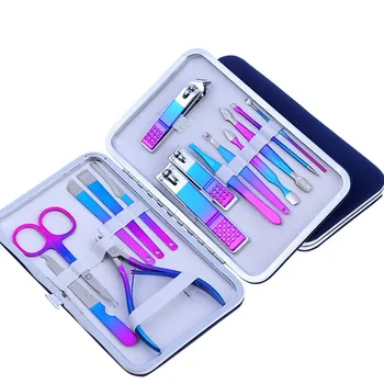 

7/10/12/15Pcs/set Nail Clipper Set Colorful Manicure Kits Stainless Steel Beauty Pedicure Manicure Tools Household Nail Kit