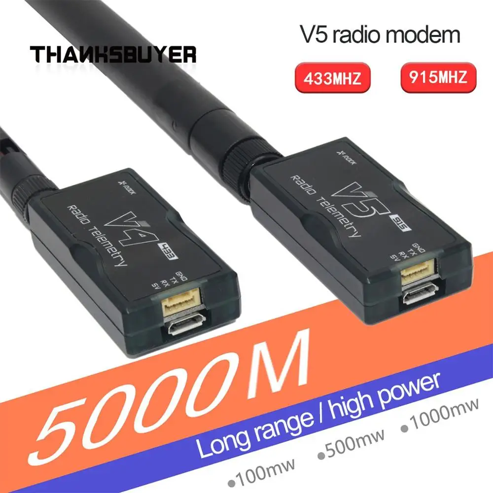 Радиотелеметрический модуль XROCK V5 433 МГц 1000 МВт приемник-передатчик для Pixhawk/APM2.8