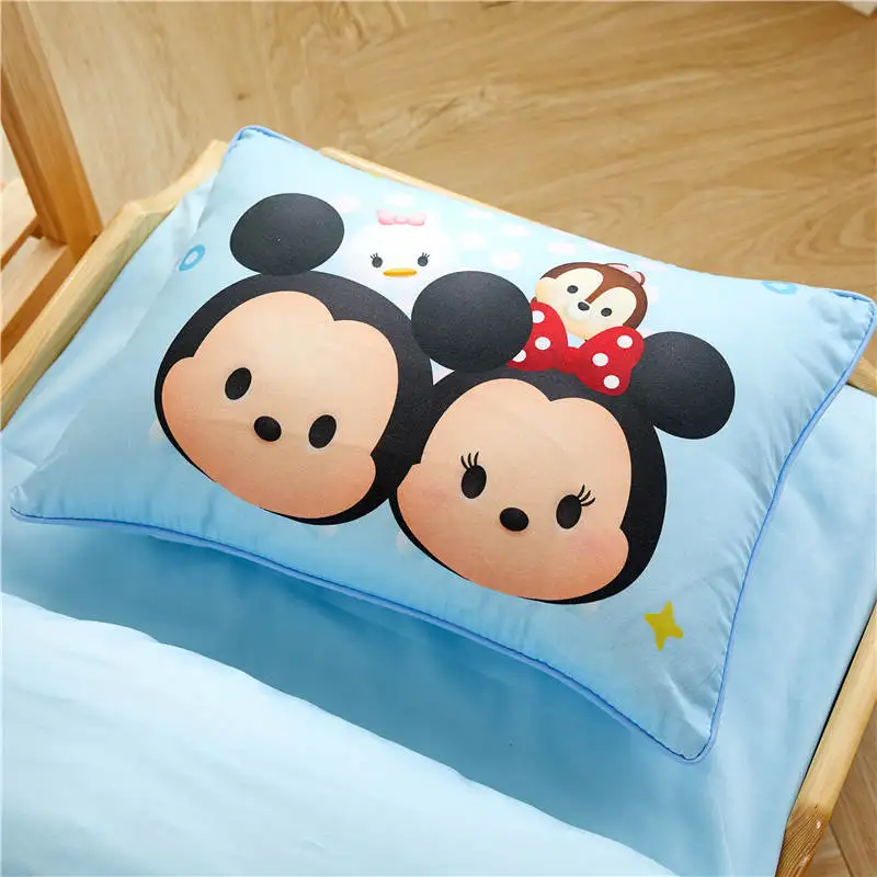 Disney Tsum Tsum Festival Bedding set for Kids 47"X59" Crib Size Duvet Cover Cotton Bed Linens Boys 2 pieces pillow Sham 3D