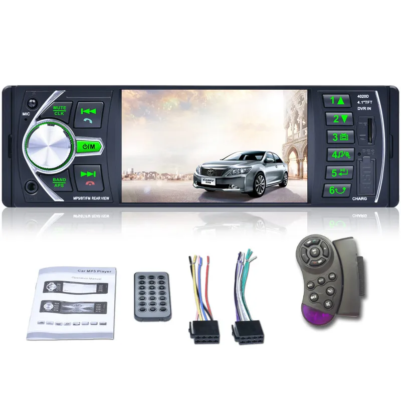 LTBFM 1 Din 4 &quotBluetooth In dash 12V радио автомобиль TF/USB/AUX/FM стерео MP5 плеер рулевое колесо