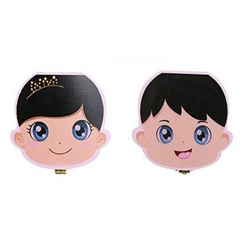 

New Kids Tooth Box Organizer For Baby Save Milk Teeth Wood Storage Box