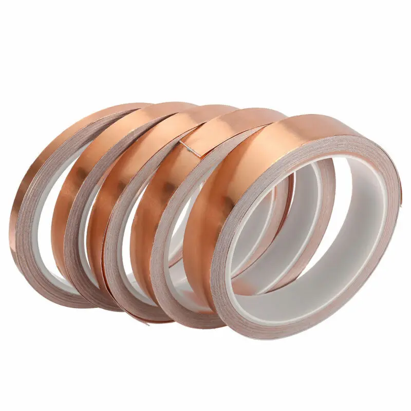 

10m/roll 6/10/12/15/20mm single-lead copper foil tape for repairing copper traces on printed circuit boards of electronic compo