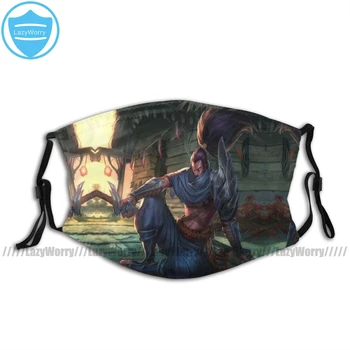 

League Of Legends Mouth Face Mask Yasuo Facial Mask Funny Fashion with 2 Filters for Adult