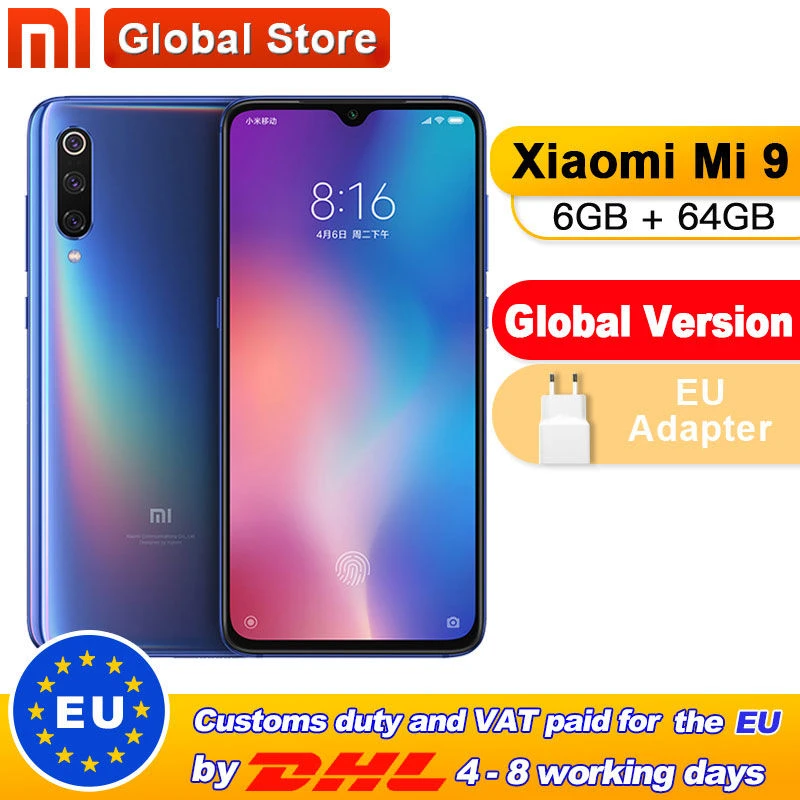 Global Version Xiaomi Mi 9 Mi9 6gb 64gb Mobile Phone Stock Clearance