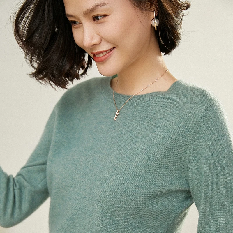 Hot Sale  Autumn Winter Sweater Women O-Neck 100%