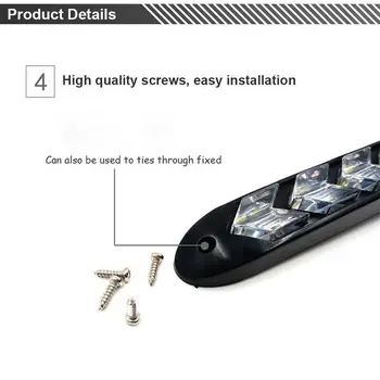 

2pcs Daytime running lights 12V Car 8W LED Amber+Red Universal Switchback