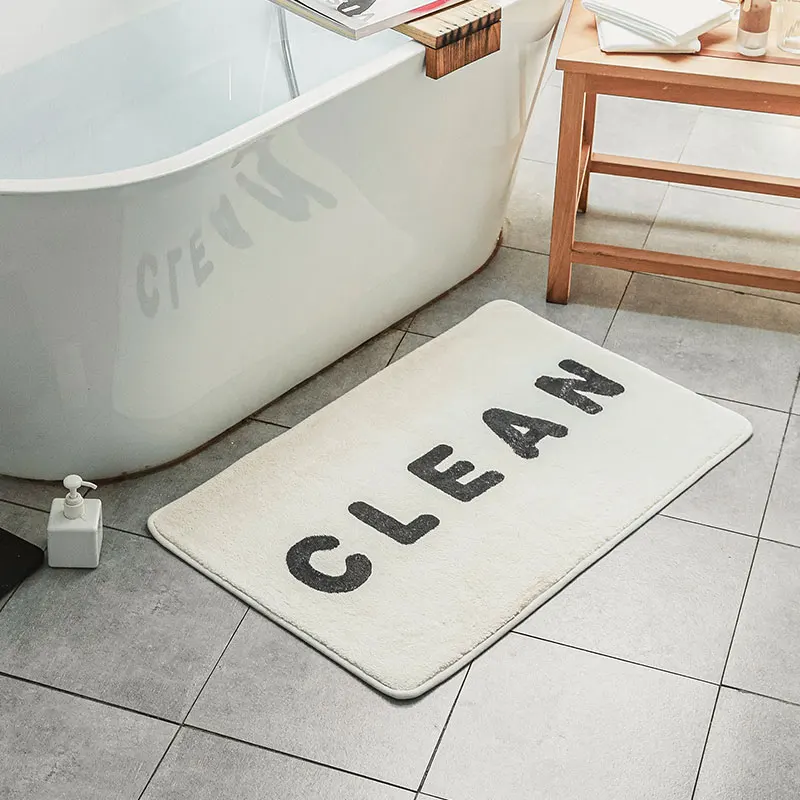 Soft Letters Bathroom Rug Interesting Message Mats Kitchen Carpet