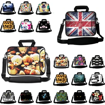 

Womens' Print Laptop Neoprene Messenger Handle Bag 10 12 13 14 15 17Inch Notebook Carry Shoulder Case Men's Computer Accessories