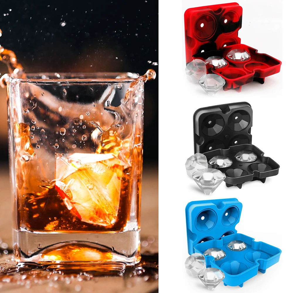 New Round Whiskey Ice Cube Ball Maker Mold Mould Brick Round Bar Accessiories High Quality Random Color Ice Mold Kitchen Tools