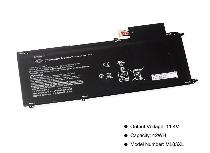 Kingsener Ml03xl Laptop Bateria para hp Spectre x2 12-a011tu A012tu 12-a003ng 12-a001dx Tpn-q165 Hstnn-ib7d 814060850 Hstnn-ib7 - Imagem 2