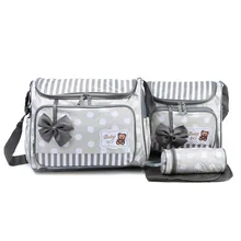 Bolsa de pañales de gran capacidad, bolso de viaje multifuncional para maternidad, para el cuidado del bebé, 4 unids/set por juego
