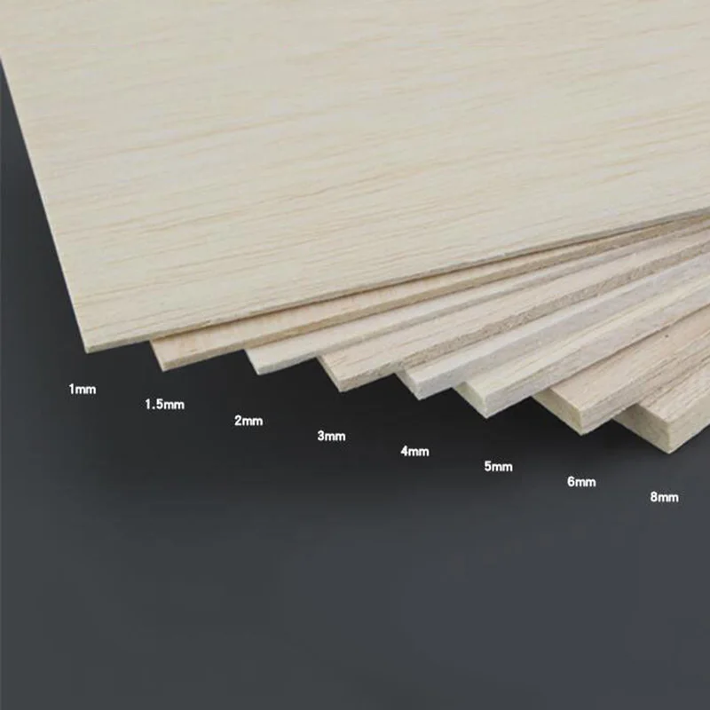 

1 * Wooden Plate Model Balsa Wood Sheets DIY House Aircraft Material 1~8mm Thick