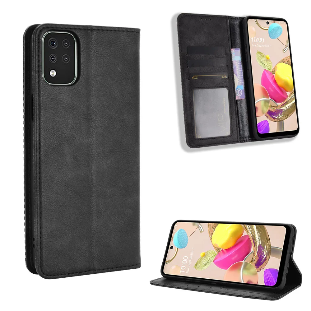 

Flip Case For LG K42 Premium Leather Wallet Leather Flip Case Cover For LG K42