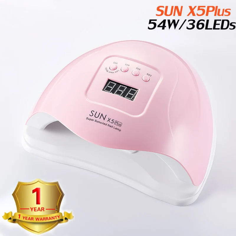 

Profession 54W LED Lamp uv Nail lamp Ice Lamp with Bottom Timer LCD Display Lamp for Nail Dryer Automatic Induction Free Deliver
