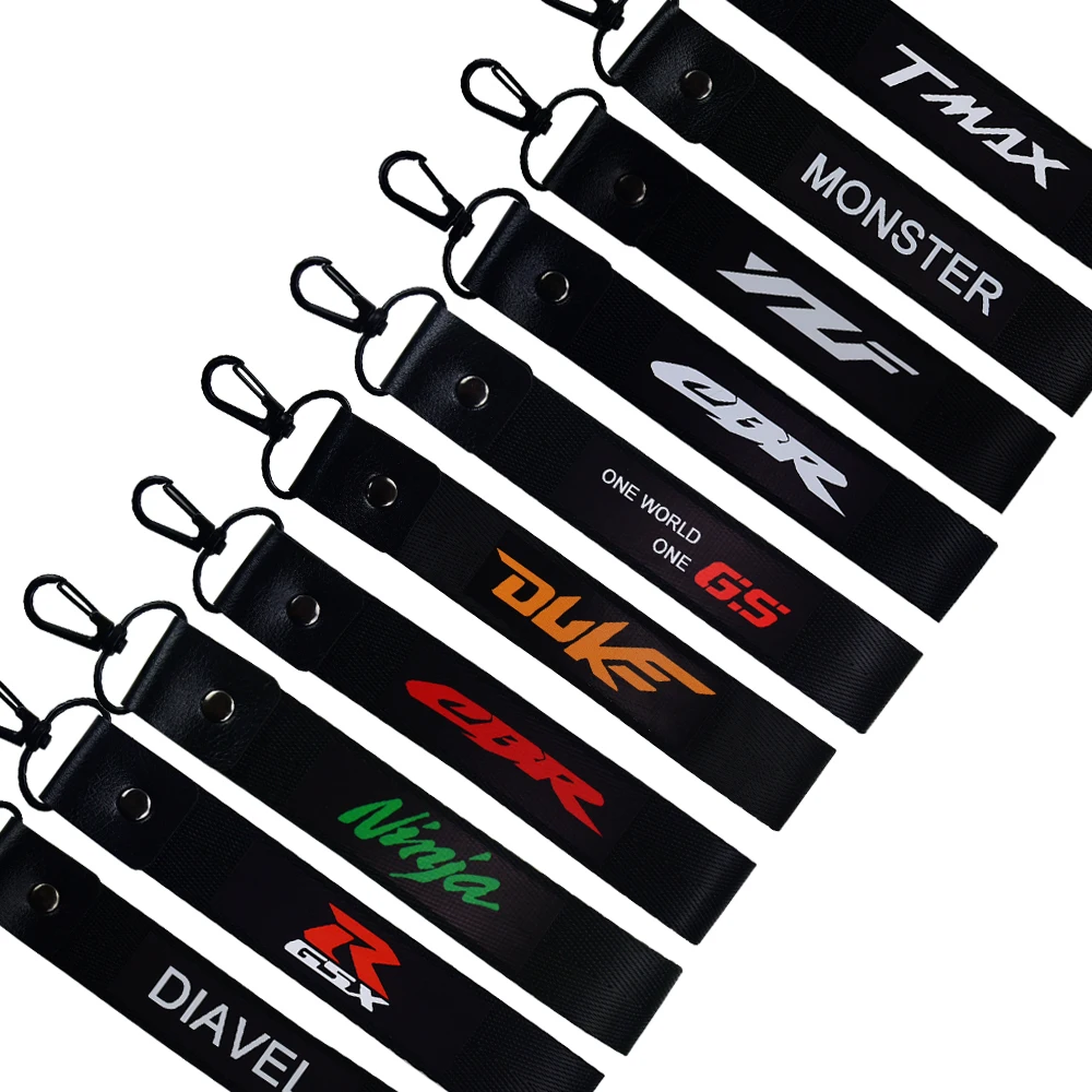 

Car KeyChain Key Strap Motorcycle Keyring Phone Lanyard For kawasaki Monster Ninja Yamaha YZF Ducati diavel Honda CBR KTM DUKE