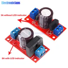 Placa de potencia de filtro rectificador, amplificador de potencia de 3A, 8A, con indicador LED rojo, CA eléctrico individual a CC, placa de fuente única