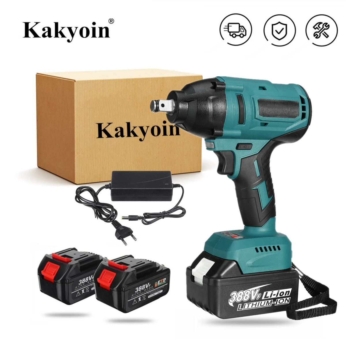 

1200N.m High Torque Brushless 15000mAh Electric Impact Wrench 1/2 Socket Cordless Wrench Screwdriver for Makita 18V Battery