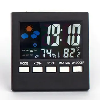 

Multifunction Digital Colorful LCD Screen Weather Station Alarm Clock Thermometer Hygrometer Temperature Humidity Tester