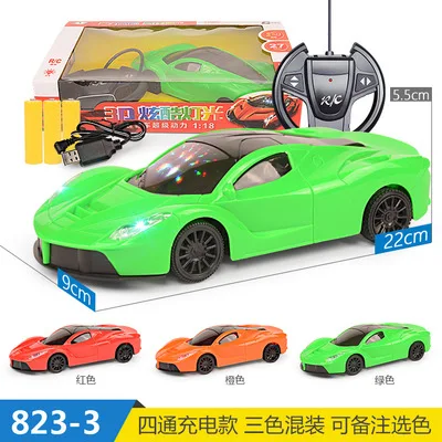 1:18 Детские радиоуправляемые машинки 3D освещение Электрический четырехполосный пульт дистанционного управления зарядка гоночный высокоскоростной пульт дистанционного управления модель автомобиля игрушечный автомобиль