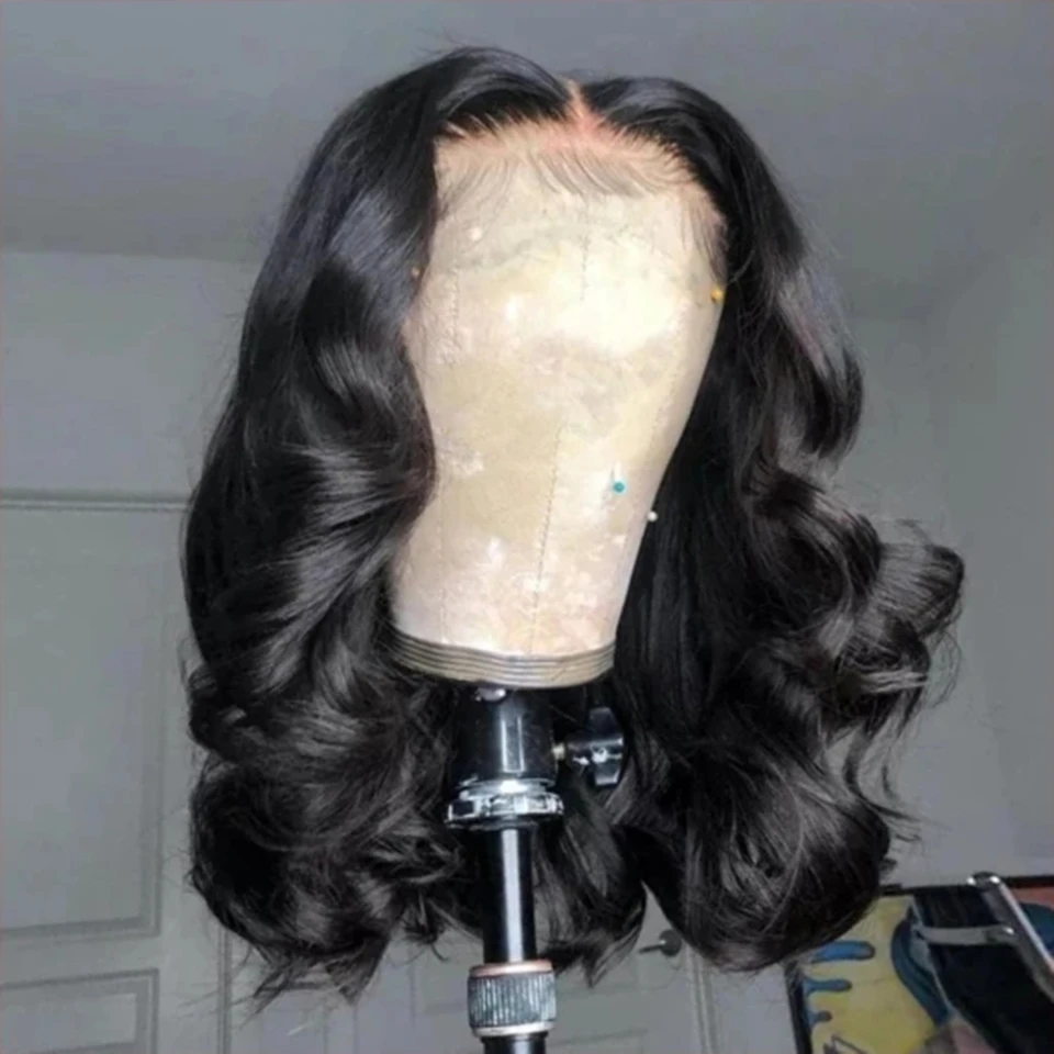 Reddlish Brown Loose Body Wave Short Bob parrucche capelli umani 13x4 parrucche anteriori in pizzo per le donne Glueless prepizzicate in vendita