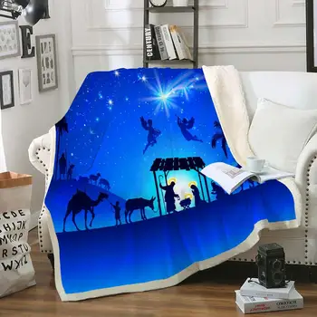 

Blue Sky Blanket Starry Sky Throw Blanket Blue Tribe Soft Cozy Plush Blanket Dreamy Blue For Bed Sofa Sherpa Fleece Blanket