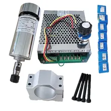 С воздушным охлаждением 0.4kw CNC spindleMotor Kit ER11 патрон 400 Вт мотор шпинделя+ регулятор скорости питания для гравировки