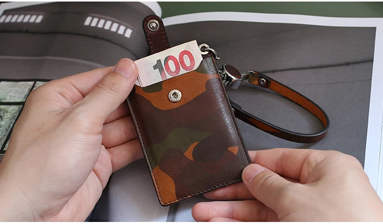 Japan& Korea Style Bus Card Case Retractable First Layer Leather Mini Wallets Small Purse Identity Credit Card ID Tag Holders