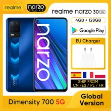 realme Narzo 30 5G RMX3242 Cellphone [Global Version] 4GB 128GB Dimensity 700 5G 6.5'' 90Hz FHD+ Screen 48MP AI Triple Cameras