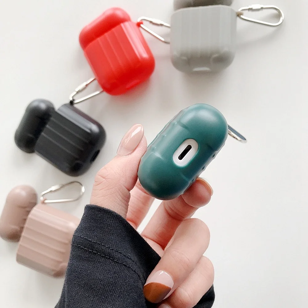 Чехол для airpods 1/2, силиконовый защитный чехол, роскошный простой чехол для ключей, для Apple air pods, беспроводной чехол для наушников