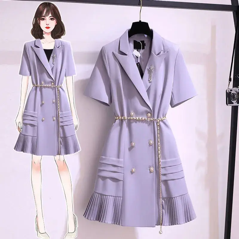 Short Sleeve Blazer Dress Summer 2021 
