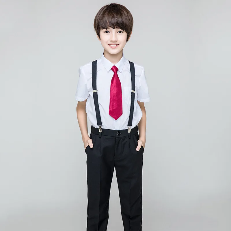 Английский Hansom/ комплект одежды для мальчиков, школьный деловой костюм для мальчиков 4, 6, 8, 10, 12, 14, 16, 17 лет, бутик, детская одежда 194011 - Цвет: 4-piece set