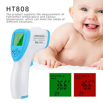 

HT808 Infrared Human Body Thermometer Home Human Body Thermometer Portable Temperature Measurement Instrument