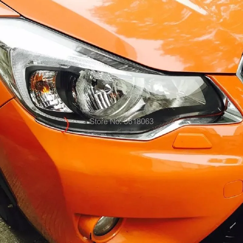 Для Subaru XV 2012 2013 ABS хромированный передний головной светильник, лампа для бровей, рамка, украшение, аксессуары для автомобиля