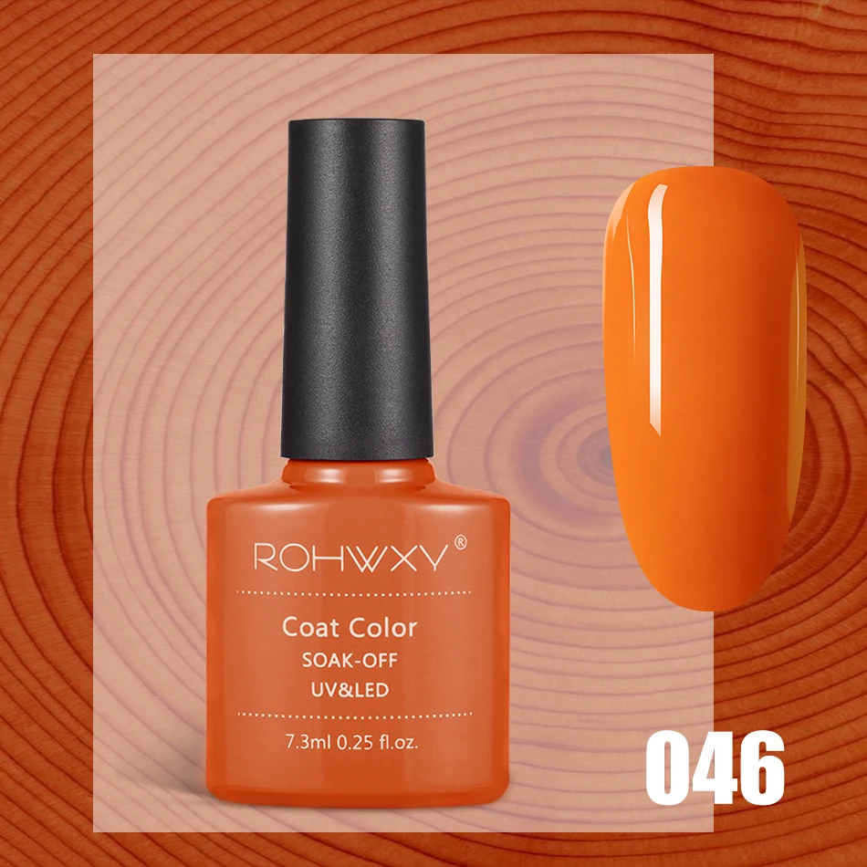 ROHWXY 7,3 мл Гель-лак для ногтей УФ светодиодный лак для ногтей все для маникюра Гель-лак впитывающийся Гибридный Гель-лак для самостоятельного дизайна - Цвет: 46