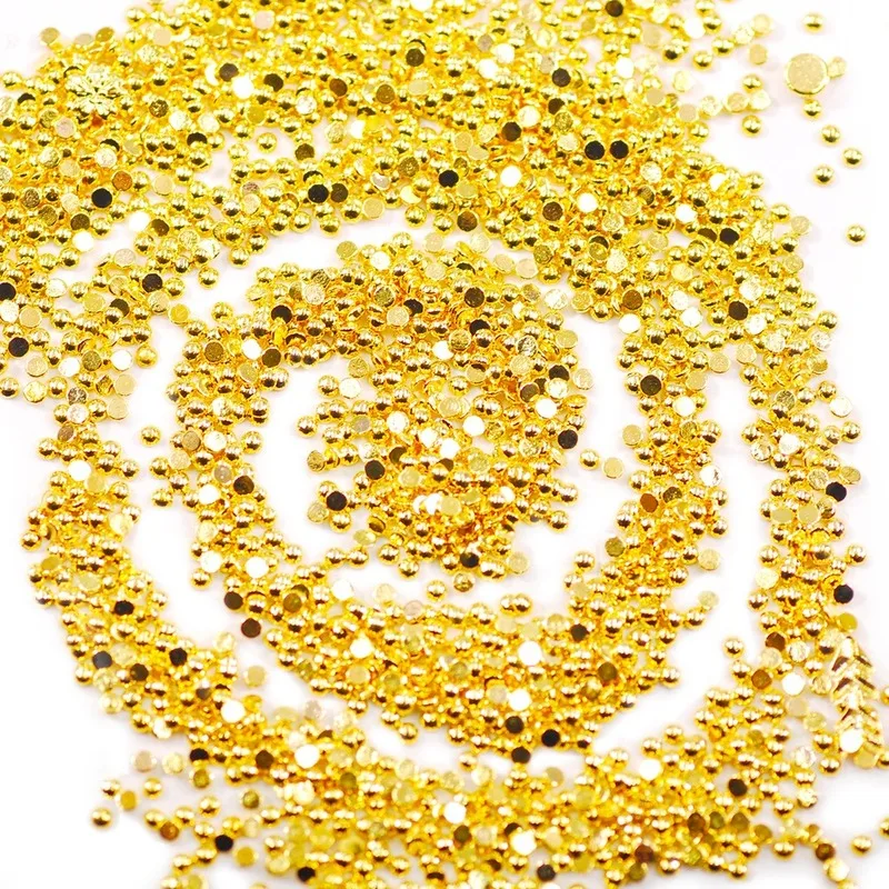 

1000pcs Package Gold and Silver Solid Round Dot Metal Patch Copper Nails DIY Nail Decoration Accessories Tools